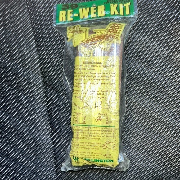 NIP Vintage Wellington Re-Web Kit Chaise Lounge Chair - Picture 4 of 4